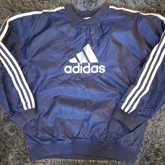 adidas Other - Vintage youth adidas lined windbreaker jacket navy blue large